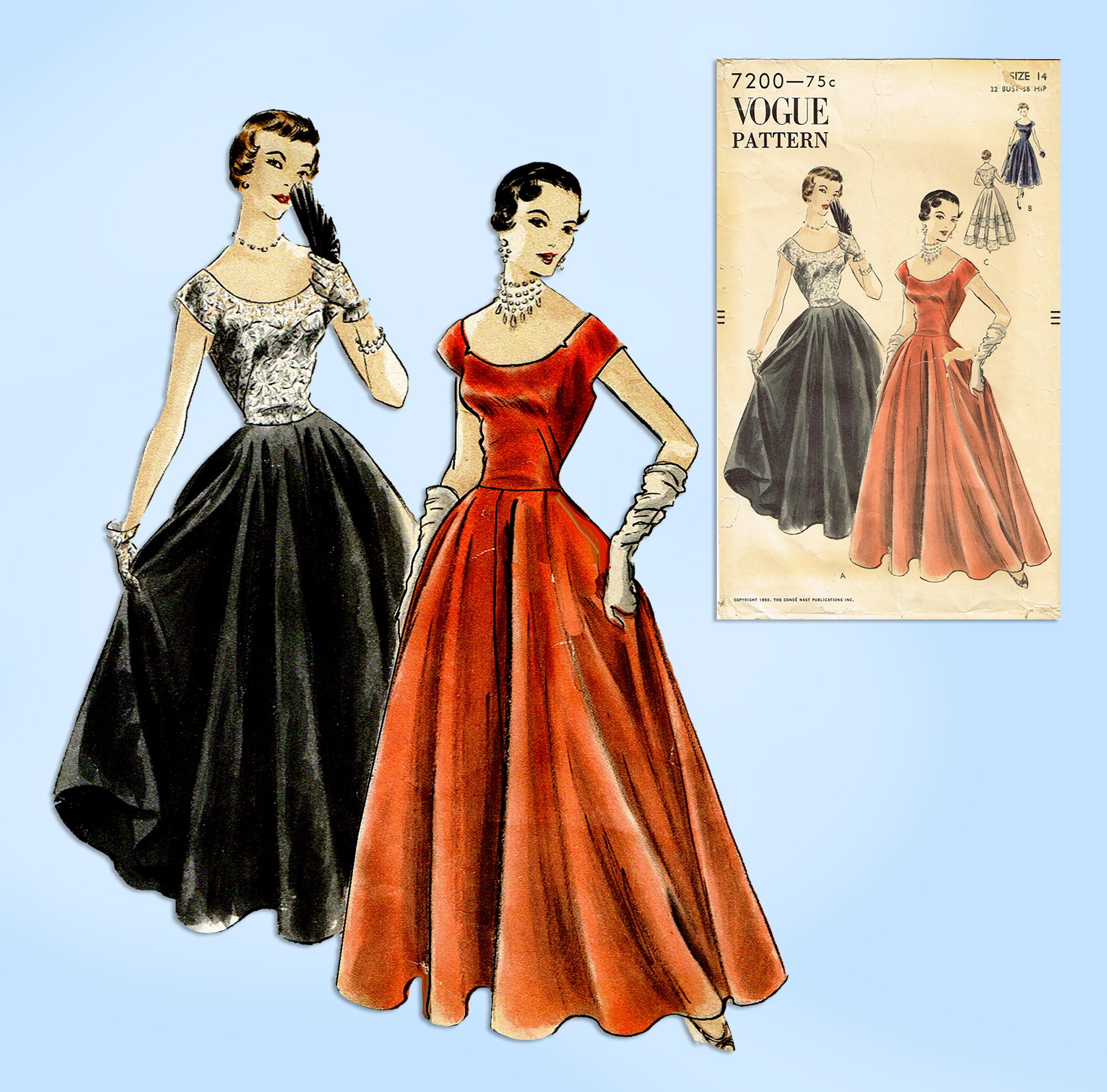 1995 Bellville Sassoon Vogue 1672 Designer Uncut Evening Dress Pattern –  Modig